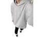 New Solid Color Hooded Sweatshirt With Simple And Comfortable Temperament, Fashionable And Versatile Loose Top_viptrois.com