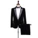 Men's Clothing Men's Black Velvet Hot Diamond Shiny Stage Catwalk Performance Suit Host Singer Peak Lapel Suit_viptrois.com