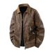 Autumn And Winter New Trendy Brand American Tooling Jacket Retro Short Leather Jacket High Street Men's Old Design Jacket_viptrois.com