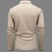 Men's Long Sleeve Jacquard Polo Shirt – Premium Cotton Blend, Slim Fit, Business Casual_viptrois.com