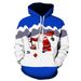 Pure 2025 Autumn Winter European And American Cross-Border Christmas Clothing 3D Digital Print Hooded Sweatshirt Pullover_viptrois.com