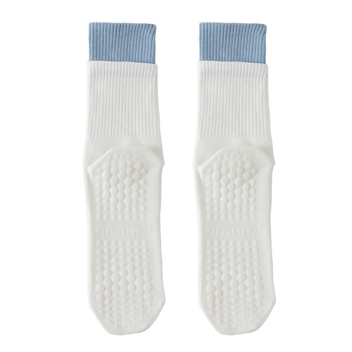 Two Pairs Dotted Non Slip Yoga Socks Girls Ballet Sports Boat Socks Pure Cotton Socks Thick Sweat Absorbent Deodorant Antibacterial Socks_viptrois.com