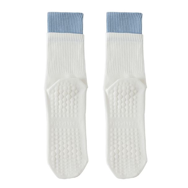 Two Pairs Dotted Non Slip Yoga Socks Girls Ballet Sports Boat Socks Pure Cotton Socks Thick Sweat Absorbent Deodorant Antibacterial Socks_viptrois.com