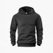 Cross-Border Spring Loose Solid Color Jacquard Men's Youth Long Sleeve Pullover Hoodie_viptrois.com