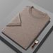 Men's Clothing Worsted Wool Short Sleeved T Shirt Round Neck Pullover Casual Bottoming Shirt Tencel Knitted Short Sleeved Thin Sweater_viptrois.com