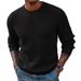 Men's British-Style Knit Sweater – Premium Acrylic Crewneck Pullover With Ribbed Hem (S-3XL, 6 Colors) | Relaxed Fit Long Sleeve Casual Top_viptrois.com
