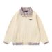 American Style Design Plaid Collar Patchwork Jacket For Men And Women, Autumn 2025 New Loose Casual Coat_viptrois.com