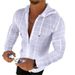 New 2025 Summer British Style Solid Color Brushed Cardigan Long Sleeve Youth Fashion Hooded Men's Shirt_viptrois.com
