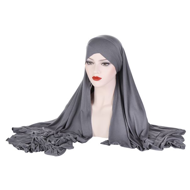 best selling solid color forehead cross head scarf Middle Eastern Malay headscarf hijab scarf hat_viptrois.com