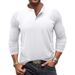 Cross-border American Autumn Men's Outdoor Leisure Light Luxury Simple Commuter Henry Shirt Long-sleeved Bottoming Shirt Men's_viptrois.com