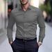 Men's Spring And Autumn Long Sleeved White Shirts, Formal Slim Fit, Professional Large Size Work Shirts_viptrois.com