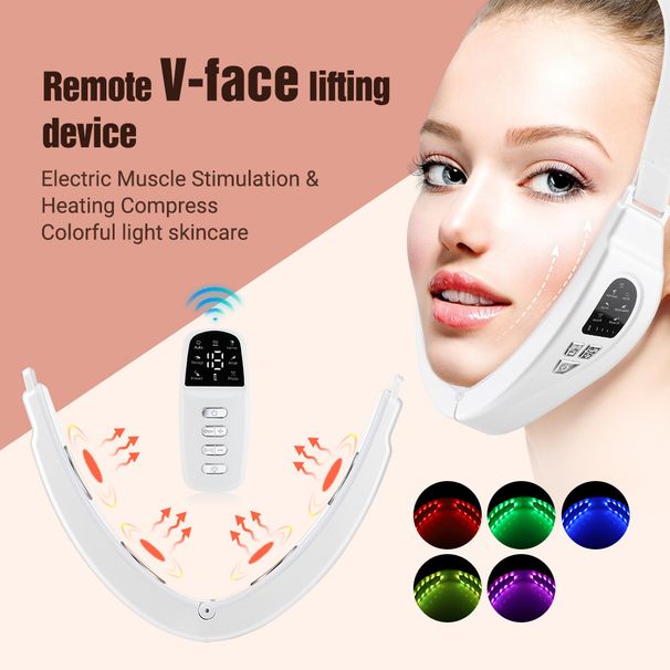 New Remote Control Micro current Color Light Famous Vibration Facial Lift Shaping Chin V-Face Slimming Device_viptrois.com