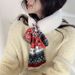 Christmas woolly scarf women's plush bib streamer patchwork warm neck_viptrois.com