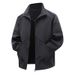 Men's Windproof Waterproof Lightweight Jacket For Outdoor & Casual Wear, Breathable Stand Collar Loose Fit Coat In Multiple Colors_viptrois.com