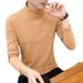 Half High Neck Men's German Long Sleeved T-Shirt With Bottom Layer, Autumn And Winter Thick Velvet Warm Underwear Top,_viptrois.com