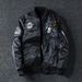 Men's Reversible MA1 Bomber Jacket - Military Green/Black/Navy - Slim Fit Zip-Up Aviator Coat With Side Pockets_viptrois.com