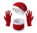 New Christmas red and white warm kit hot sale winter cycling gloves hat neck warm three piece set_viptrois.com