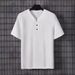 Men's Clothing Fashion Short Sleeve T Shirt Trendy V Neck Shirt_viptrois.com