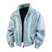 2027 Fashion American Style Vintage Men Lapel Long Sleeve Waterproof Wear-Resistant Zipper PU Leather Jacket S-3XL_viptrois.com