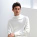 "Men's High Neck Chunky Knit Sweater - Oversized Winter Pullover In Classic White & Neutrals"_viptrois.com