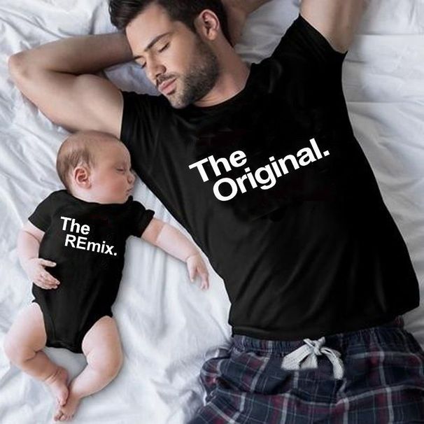 Copy And Paste Parent Child Outfit Family Of Three Father And Son Mother And Daughter Pure Cotton Short_viptrois.com