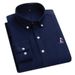 Cotton Men's Long Sleeve Shirt Spring And Autumn Oxford Spinning Cotton Shirt Men's Middle-aged Youth Casual Slim-fit Large Size Inch Shirt_viptrois.com