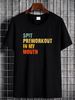 Spit Preworkout In My Mouth Vintage Distressed Funny Gym T-Shirt Size S-5XL Breathable Summer Slightly Homme Top For Everyday Wear Graphic_viptrois.com