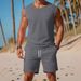 Men's Clothing Running Fitness Wide Shoulder Vest Suit Summer Knitted Vertical Stripes Fitness Sports Fit Suit_viptrois.com