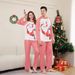 Christmas Santa Claus Snowflake letters Christmas Family suit printed homewear pajamas_viptrois.com