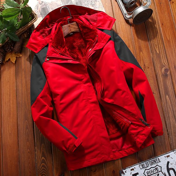 Men's Clothing outdoor jacket two-piece coral fleece liner jacket windproof water ski mountaineering suit_viptrois.com