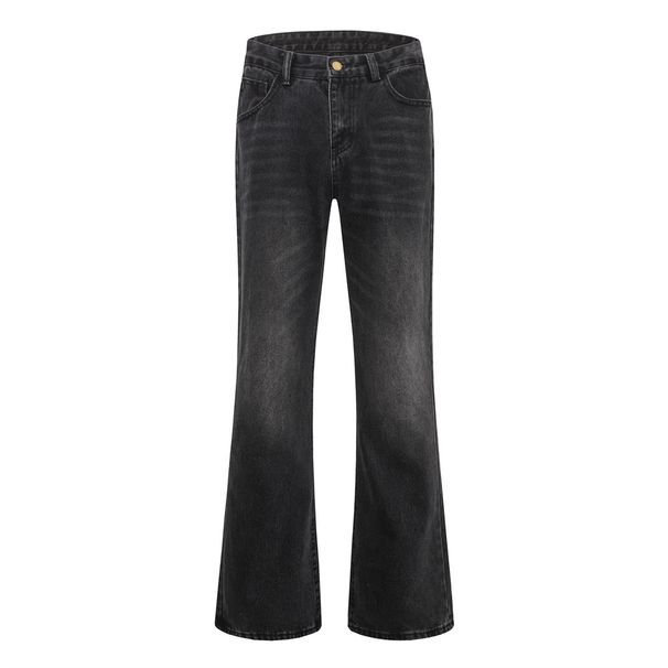 Men's Denim Hip Hop Trendy Vibes Washed Vintage Loose Slightly Flared Wide-Leg Long Pants Versatile Casual_viptrois.com