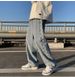 Men's Clothing High Street Jeans Autumn Fashion Sense Side Row Plaid Straight Pants Design Sense Trendy Plaid Wide Leg_viptrois.com