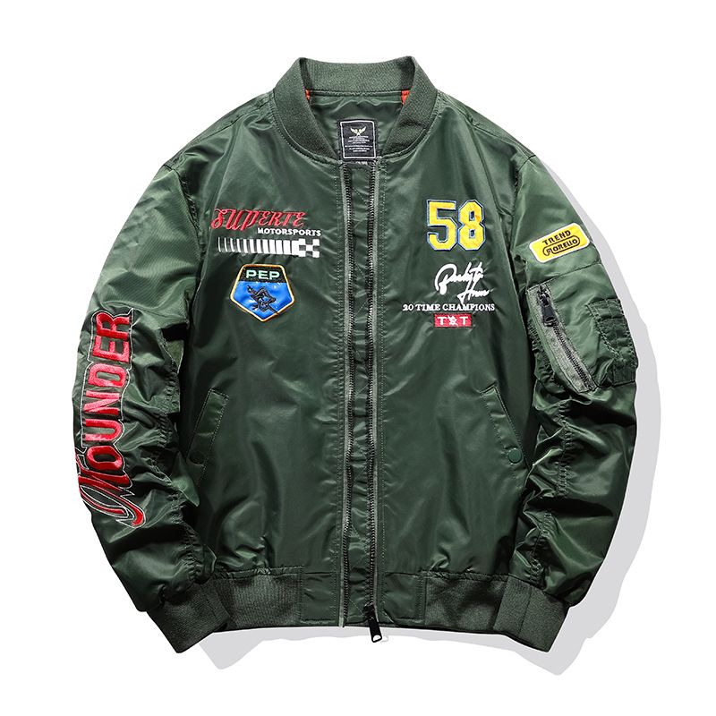 Men's Clothing Men's Autumn Air Force Ma1 Pilot Jacket Men's Embroidered Baseball Jacket Spring And Autumn Large Size Coat Cross Border Jacket Men_viptrois.com
