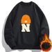 Men's Crew Neck Long Sleeve T-Shirt, Loose Pullover Sweater Bottom Shirt Top_viptrois.com