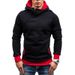 Men's Autumn And Winter New Hooded Sweater, Pullover Men's Diagonal Zipper Hooded Sweater, Multi-color_viptrois.com