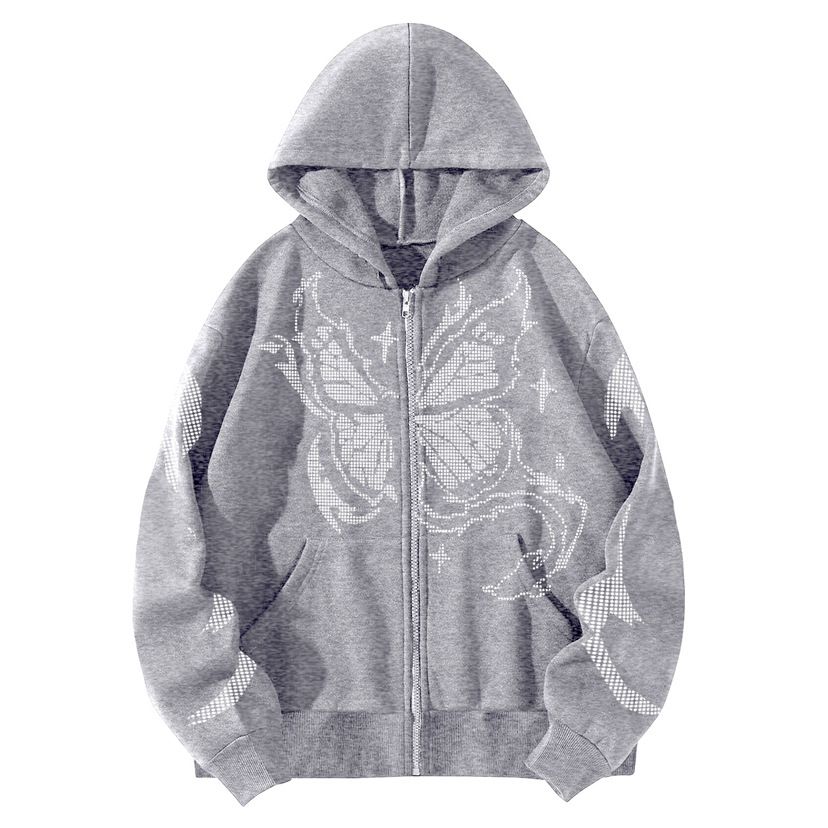 2023 Pattern Printed Zipper Top Girl Sweatshirt 1030_viptrois.com