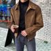 Melard Suede Jacket For Men, Autumn And Winter New Style, Hong Kong Style Retro Flight Jacket, High-End Trendy Turn-Down_viptrois.com