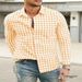 Men's 3d Print Flannel Shirt Long Sleeve Casual Button Down Shirt With Classic Plaid Pattern Breathable Stretch Fabric For Daily Wear & Festive Events_viptrois.com
