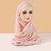 Women's Hijab new solid color chiffon ladies long scarf scarf headscarf comfortable breathable_viptrois.com