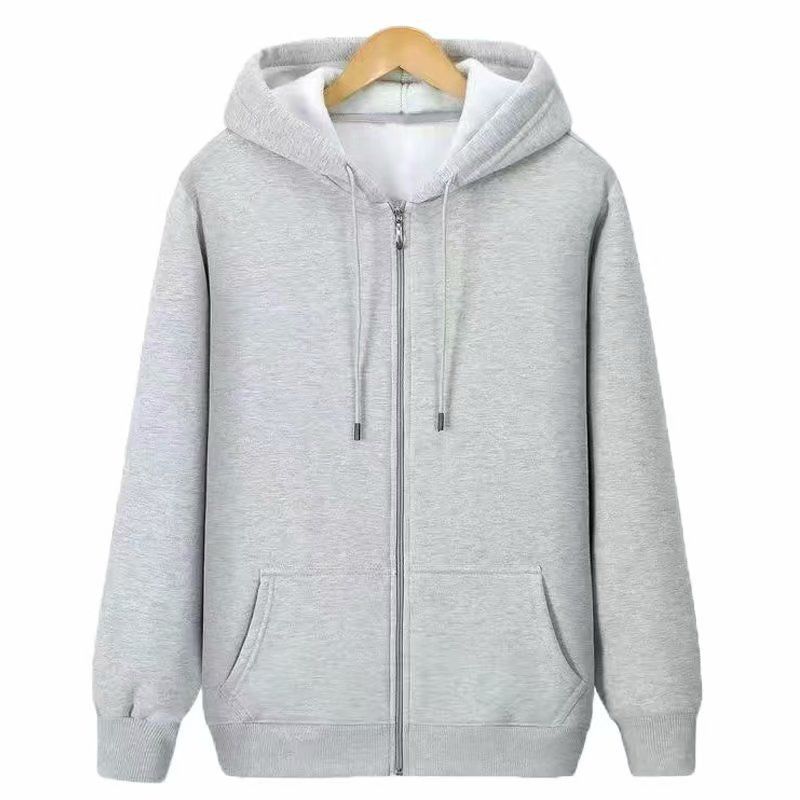 Men's Clothing Hooded Sweatshirt Autumn And Winter Cardigan Thin Sports Zipper Top Loose Large Size Casual Student Jacket_viptrois.com