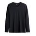 Autumn Base Shirt Inner Solid Color V-Neck Long Sleeve Thin Men's Plus Size Ins Loose Cotton T-Shirt Manufacturer_viptrois.com