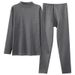 Winter Thickened And Velvet Lamb Wool Thermal Underwear Men's Bottoming Shirt Long Johns Set_viptrois.com