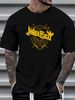 Judas Priest Invincible Shield 2024 Tour Black T Shirt Fans Stretched Fashion Designer Clothes Homme Comfortable Casual Top For Everyday Wear_viptrois.com