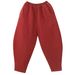 Nordmann Winter New Double Cotton National Men's Casual Retro Artistic Style Long Pants Black Blue Rust Red_viptrois.com