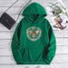 Men's Clothing sweatshirt moon bee print hooded back collar plus velvet sweatshirt_viptrois.com