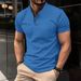 Men's Clothing Solid Color Short Sleeved Button Pocket T Shirt_viptrois.com