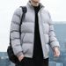 Men's Clothing Direct Sales Men's Cotton Coat 2024 New Style Trend Korean Style Stand Collar Short Cotton Jacket Casual Handsome Cotton Coat_viptrois.com