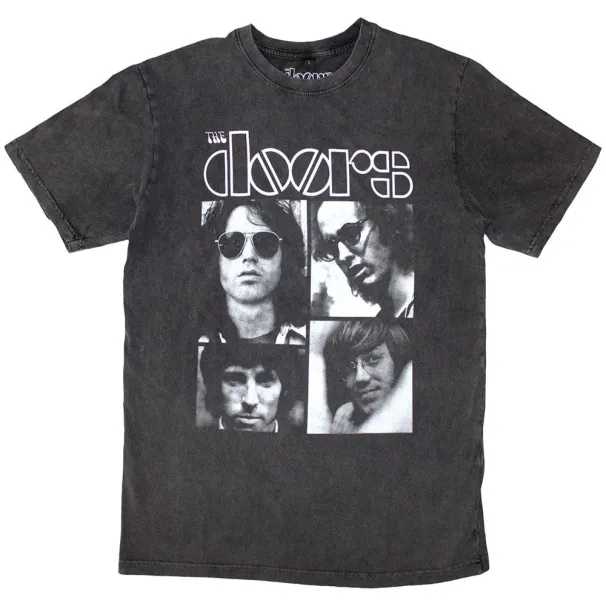 The Doors Stone Wash T-Shirt Mens Womens Tees Top: Squares OFFICIAL NEW_viptrois.com