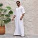 Men's Clothing Men's Simple Solid Color Round Neck Zipper Short Sleeve Shirt Robe_viptrois.com