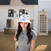 2023 Autumn New Fisherman's Fashion Double sided Sunshade Letter Printed Couple's Simple Student Hat_viptrois.com